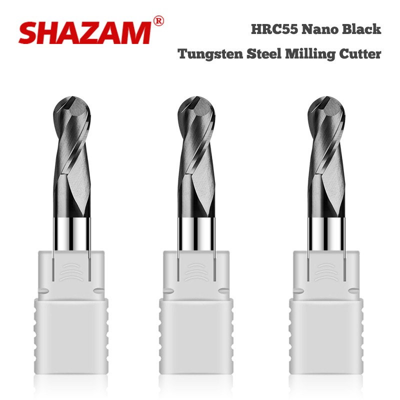 End Mill Set - SHAZAM HRC55 2-fletowa kula frez trzpieniowy